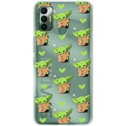 Прозрачный чехол BoxFace Tecno Spark 7 Pattern Baby Yoda