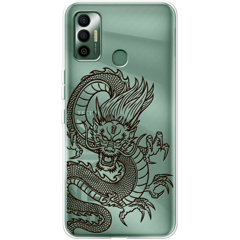 Прозрачный чехол BoxFace Tecno Spark 7 Chinese Dragon