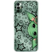 Прозрачный чехол BoxFace Tecno Spark 7 Baby Yoda