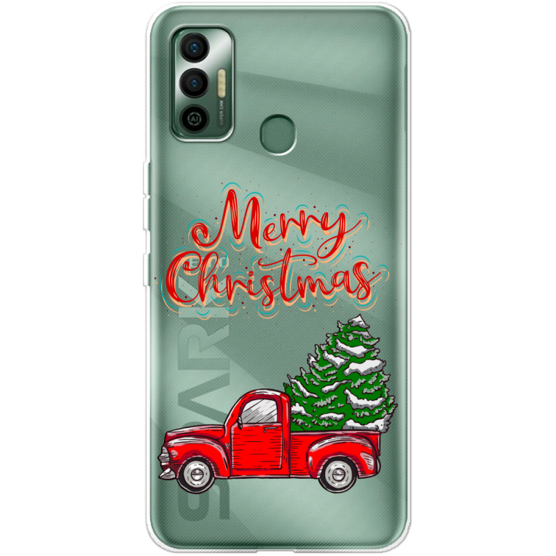 Прозрачный чехол BoxFace Tecno Spark 7 Holiday Car