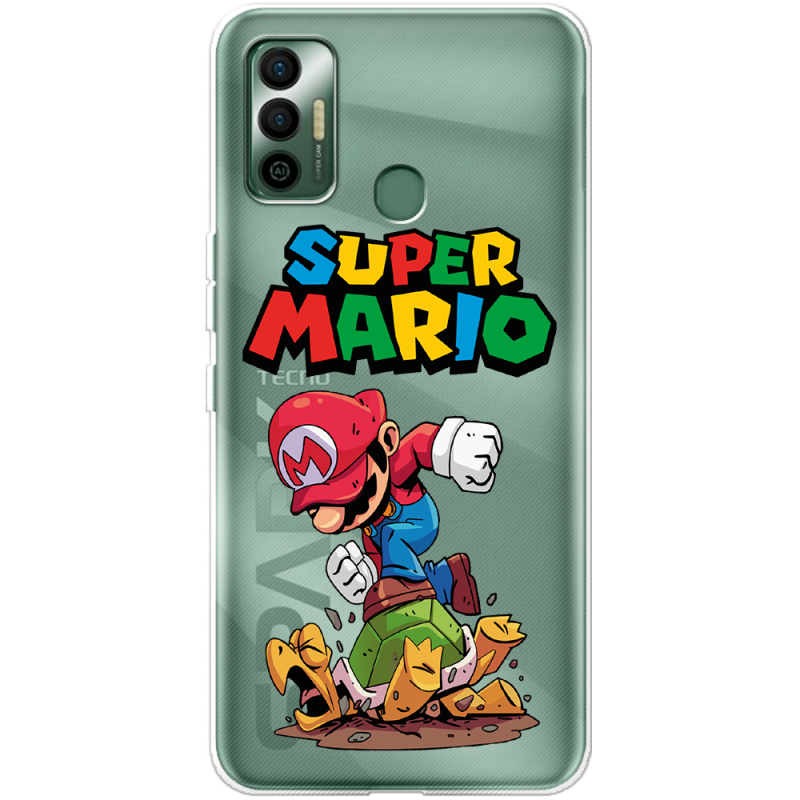 Прозрачный чехол BoxFace Tecno Spark 7 Super Mario