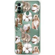 Прозрачный чехол BoxFace Tecno Spark 7 Cotton and Rabbits