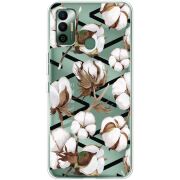 Прозрачный чехол BoxFace Tecno Spark 7 Cotton flowers