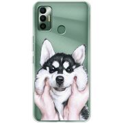 Прозрачный чехол BoxFace Tecno Spark 7 Husky