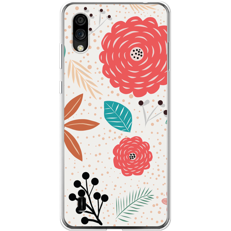 Чехол BoxFace ZTE Blade A5 2020 Line Flowers