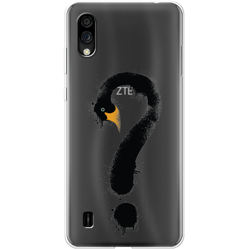 Прозрачный чехол BoxFace ZTE Blade A5 2020 Swan question