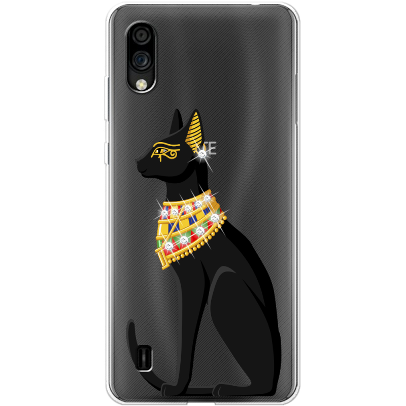 Чехол со стразами ZTE Blade A5 2020 Egipet Cat