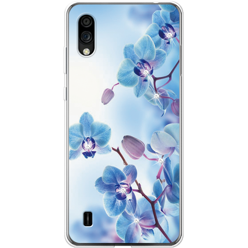 Чехол со стразами ZTE Blade A5 2020 Orchids