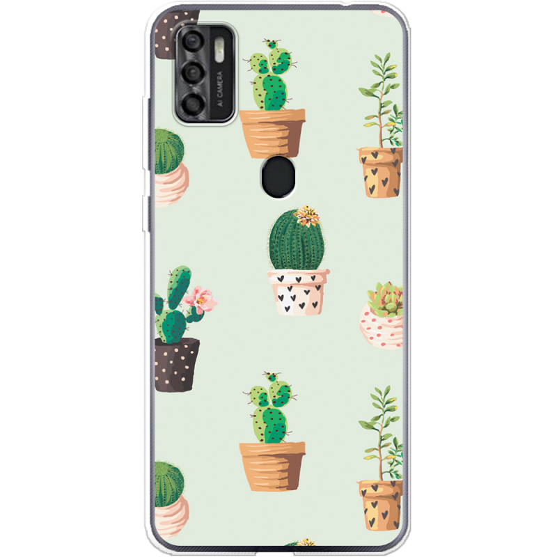 Чехол BoxFace ZTE Blade A7S 2020 L-green Cacti