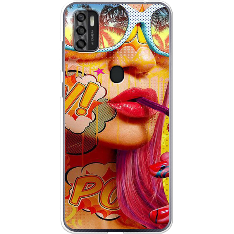 Чехол BoxFace ZTE Blade A7S 2020 Yellow Girl Pop Art