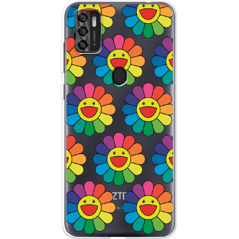 Прозрачный чехол BoxFace ZTE Blade A7S 2020 Hippie Flowers