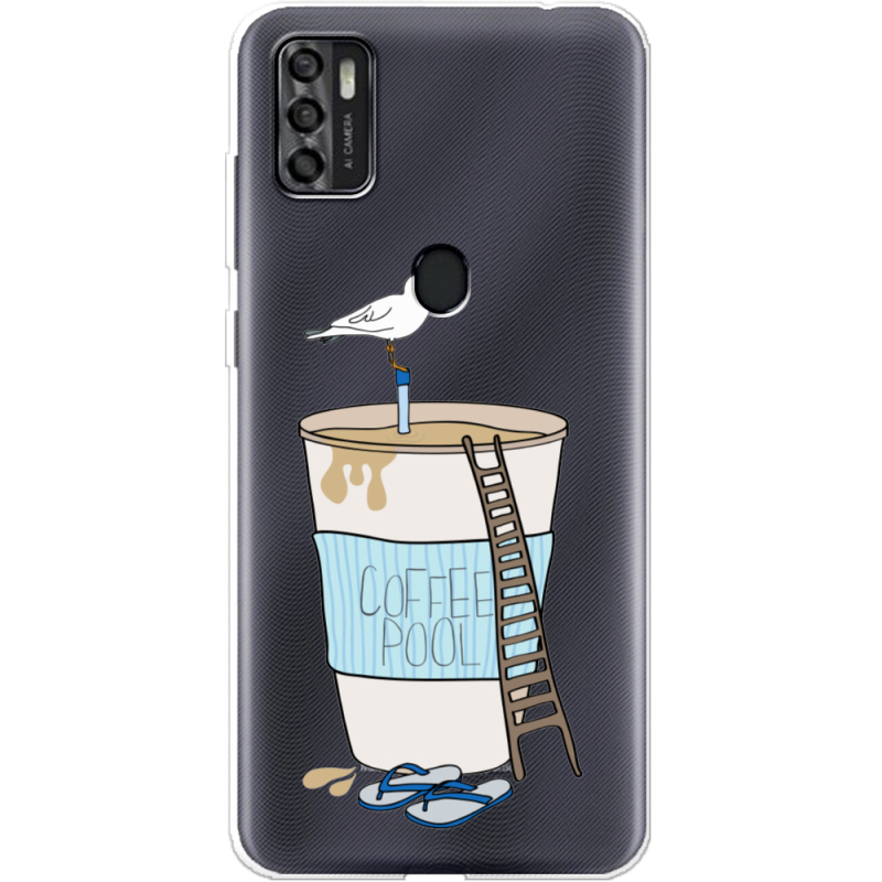 Прозрачный чехол BoxFace ZTE Blade A7S 2020 Segull in Cofee Pool