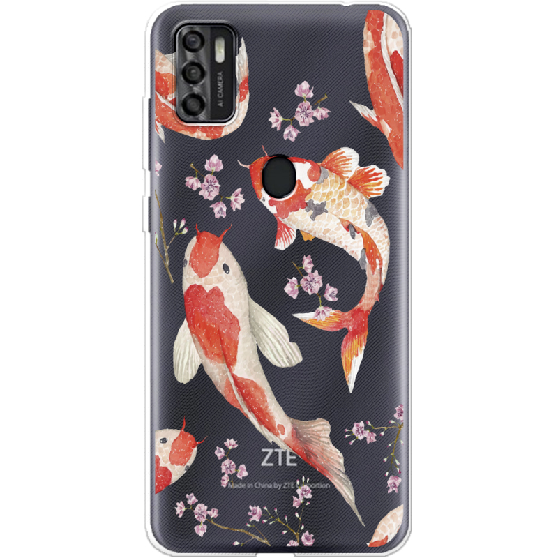 Прозрачный чехол BoxFace ZTE Blade A7S 2020 Japanese Koi Fish