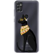 Чехол со стразами ZTE Blade A7S 2020 Egipet Cat