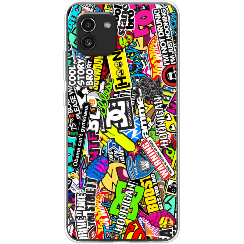 Чехол BoxFace Samsung Galaxy A03 (A035) Multicolored Inscriptions