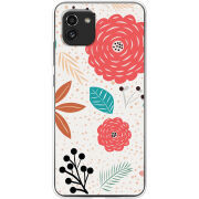 Чехол BoxFace Samsung Galaxy A03 (A035) Line Flowers