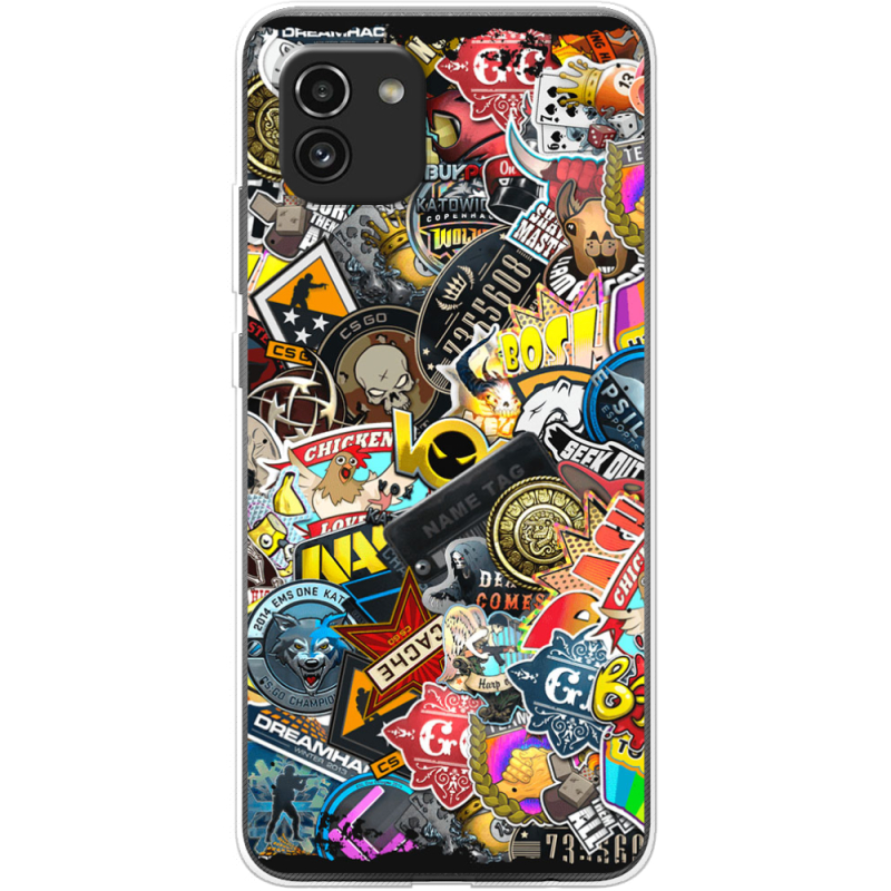 Чехол BoxFace Samsung Galaxy A03 (A035) CS:Go Stickerbombing