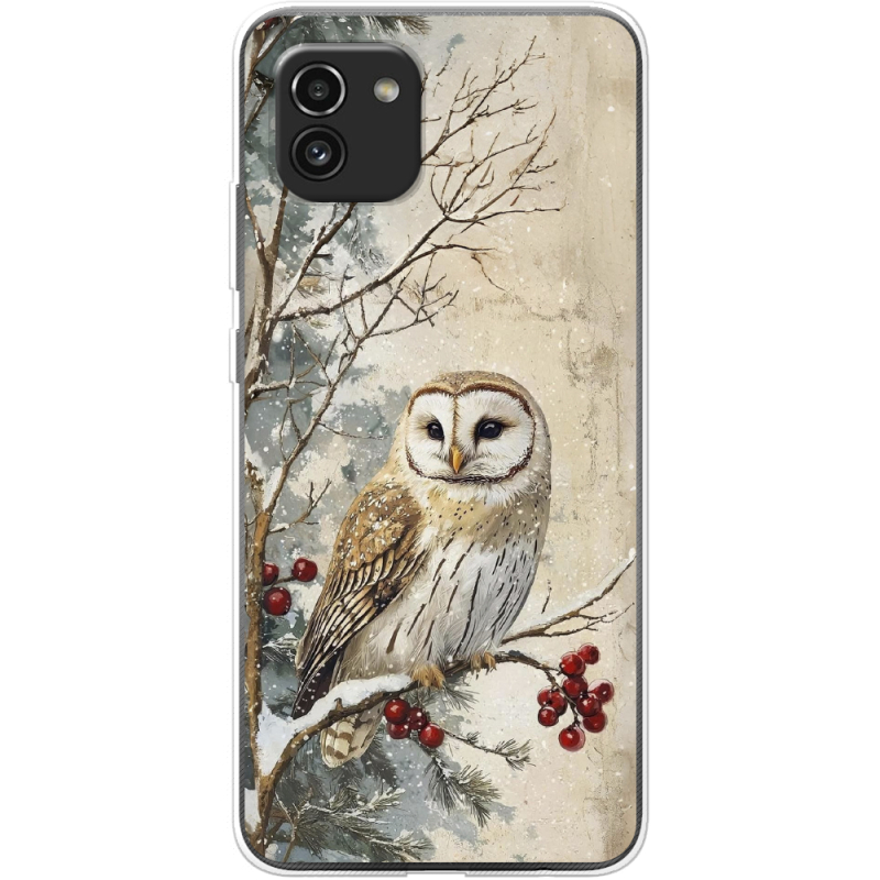 Чехол BoxFace Samsung Galaxy A03 (A035) Christmas Owl