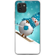 Чехол BoxFace Samsung Galaxy A03 (A035) Skier Snowman