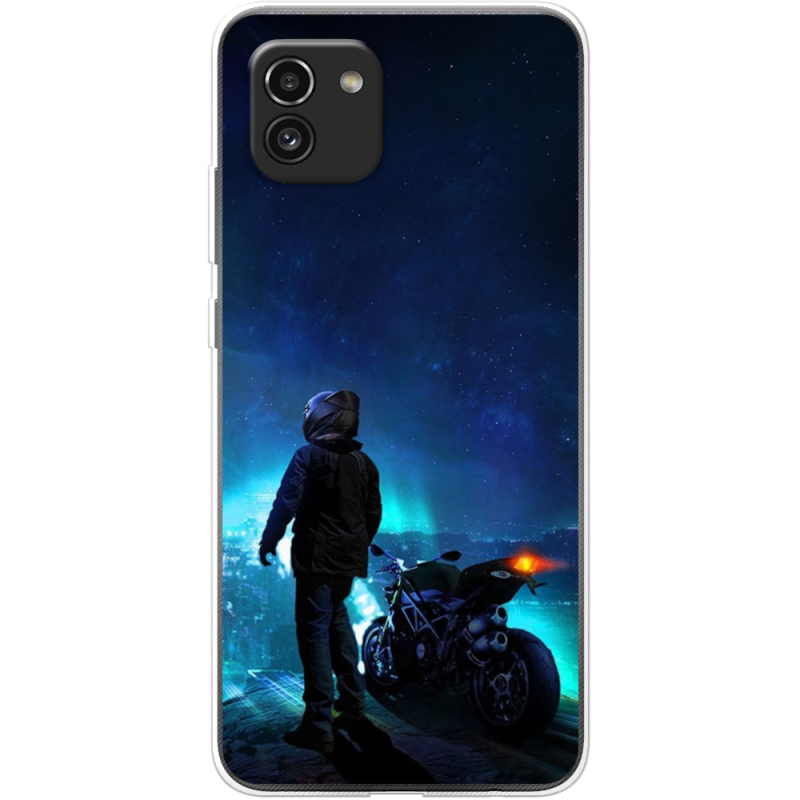 Чехол BoxFace Samsung Galaxy A03 (A035) Motorcyclist