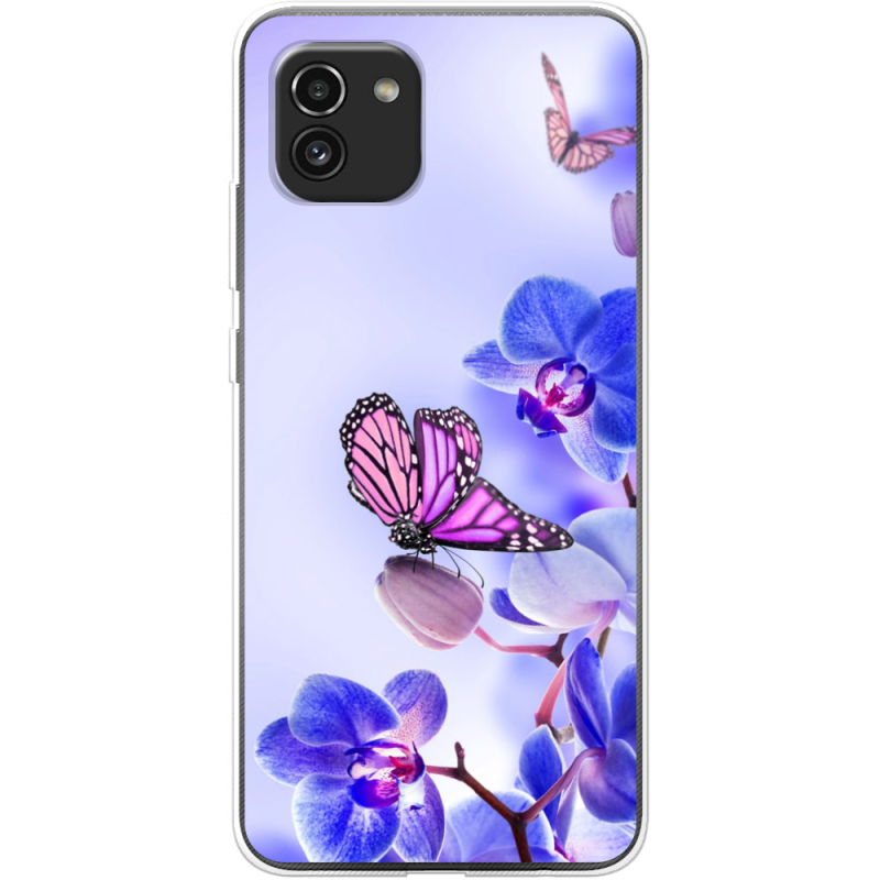 Чехол BoxFace Samsung Galaxy A03 (A035) Orchids and Butterflies