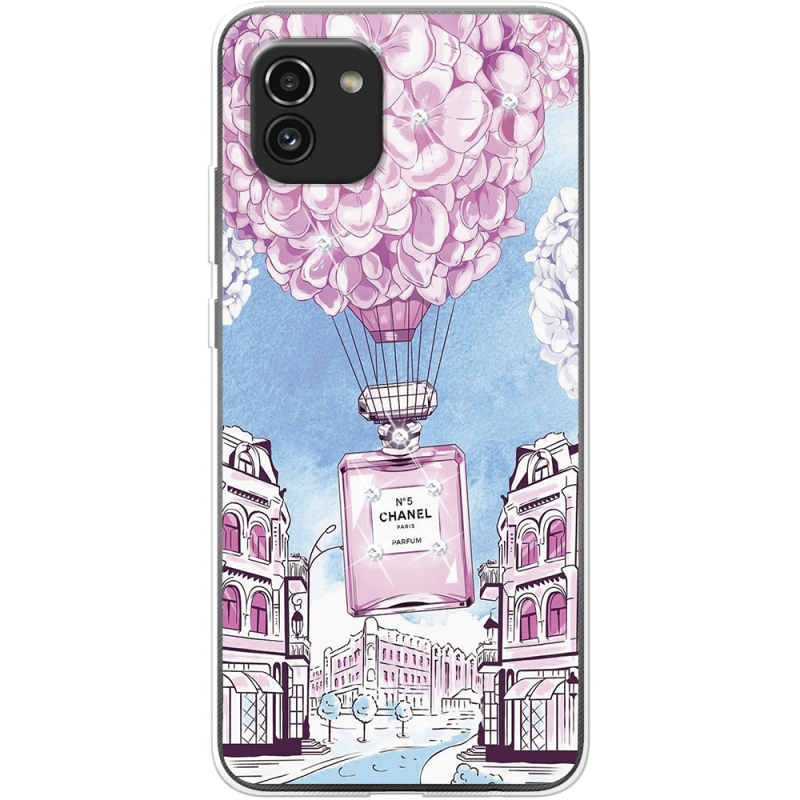 Чехол со стразами Samsung Galaxy A03 (A035) Perfume bottle