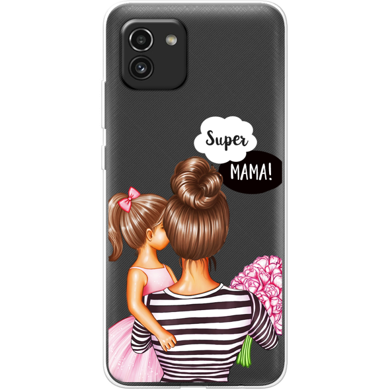 Прозрачный чехол BoxFace Samsung Galaxy A03 (A035) Super Mama and Daughter