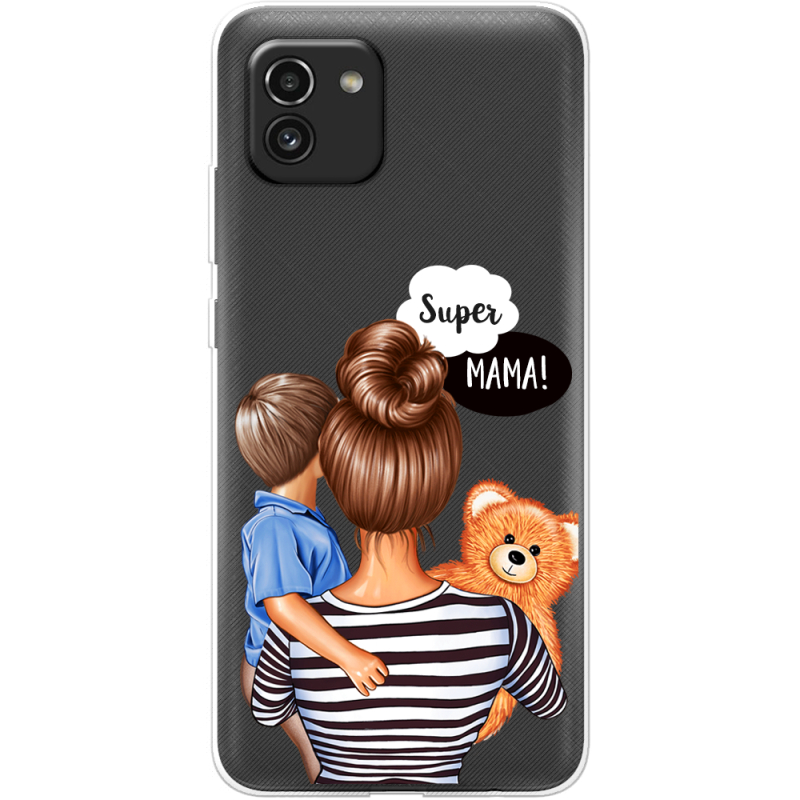 Прозрачный чехол BoxFace Samsung Galaxy A03 (A035) Super Mama and Son