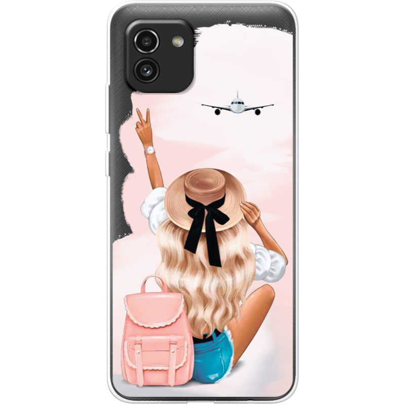 Прозрачный чехол BoxFace Samsung Galaxy A03 (A035) Travel Girl