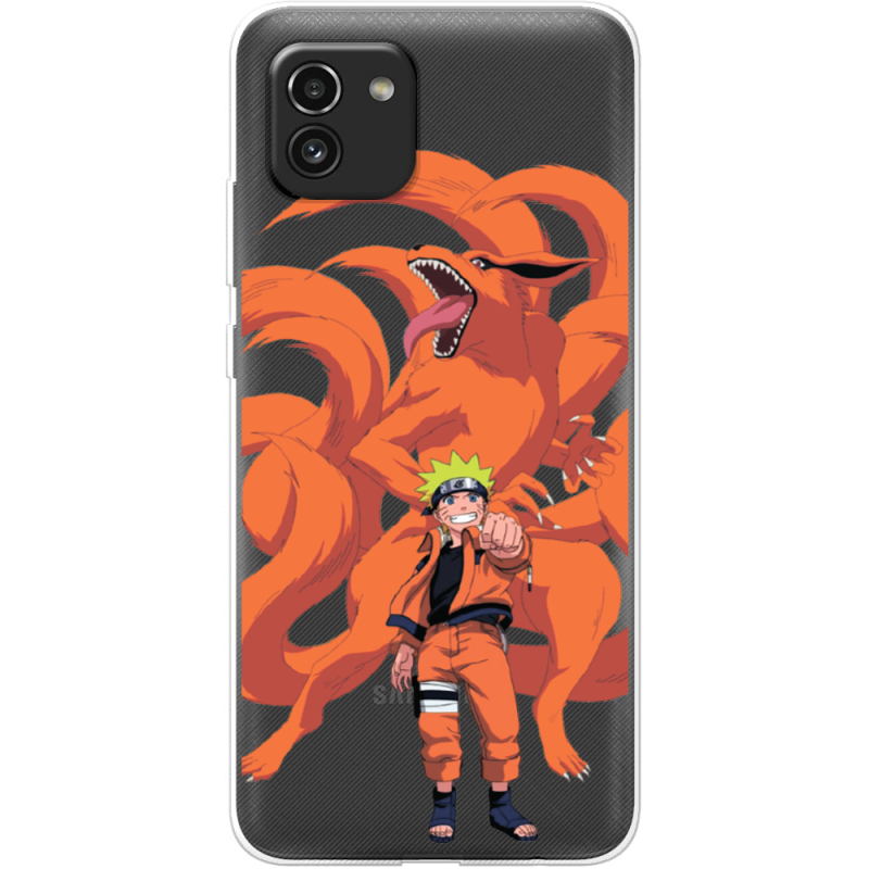 Прозрачный чехол BoxFace Samsung Galaxy A03 (A035) Naruto and Kurama