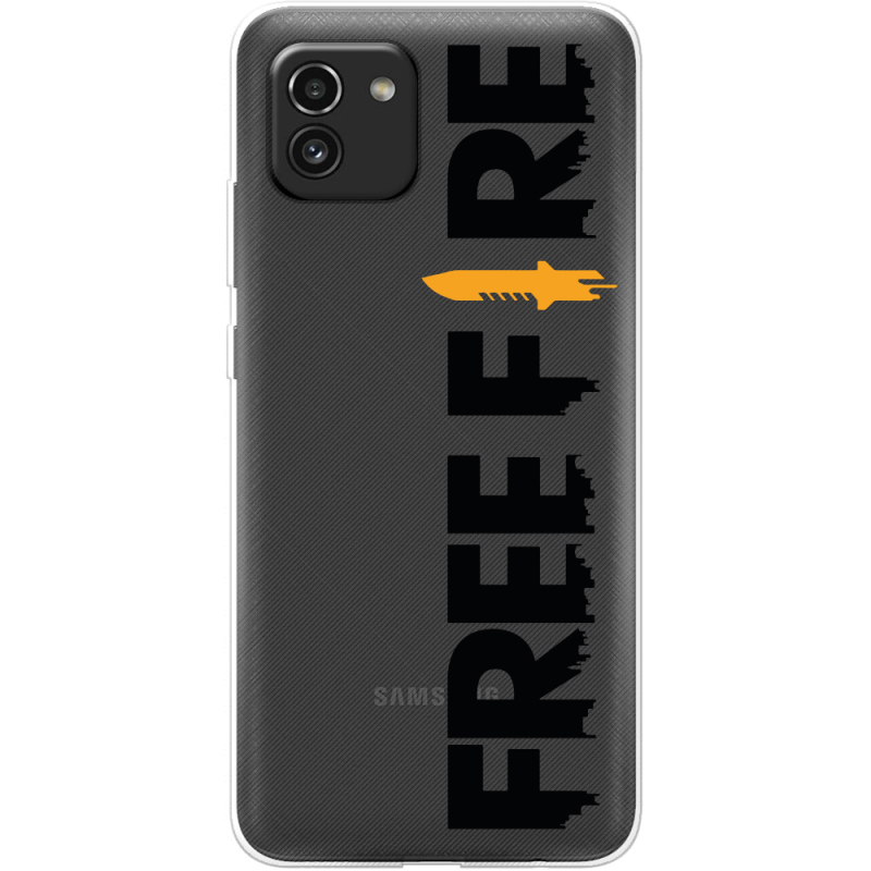 Прозрачный чехол BoxFace Samsung Galaxy A03 (A035) Free Fire Black Logo