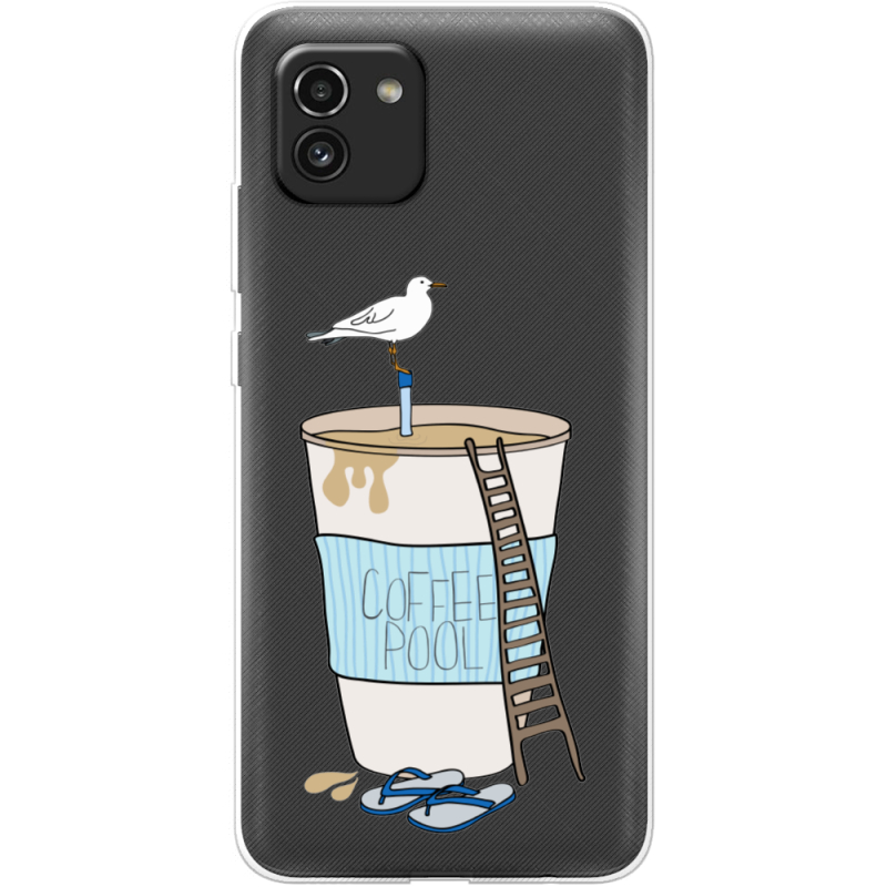 Прозрачный чехол BoxFace Samsung Galaxy A03 (A035) Segull in Cofee Pool