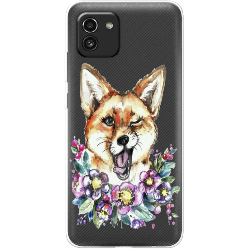 Прозрачный чехол BoxFace Samsung Galaxy A03 (A035) Winking Fox