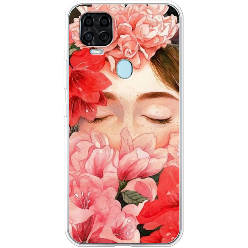 Чехол BoxFace ZTE Blade V2020 Girl in Flowers