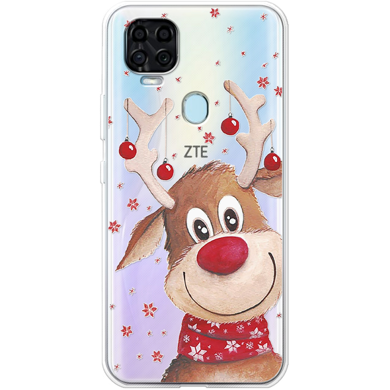 Прозрачный чехол BoxFace ZTE Blade V2020 Winter Deer