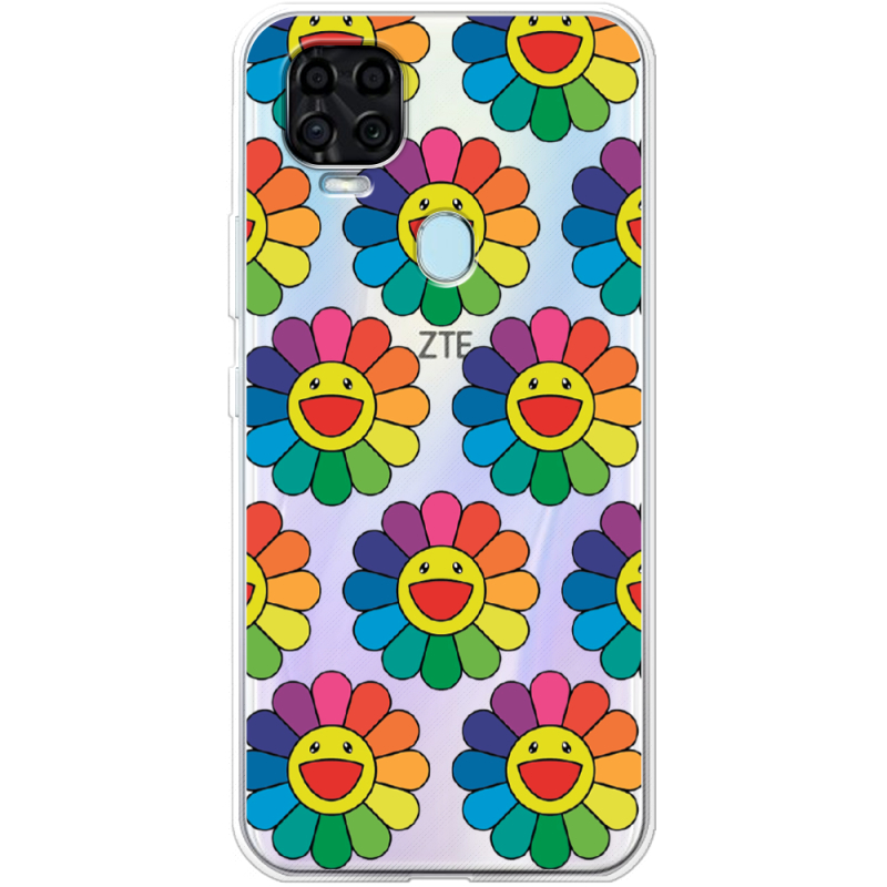 Прозрачный чехол BoxFace ZTE Blade V2020 Hippie Flowers