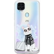 Прозрачный чехол BoxFace ZTE Blade V2020 Cat Style