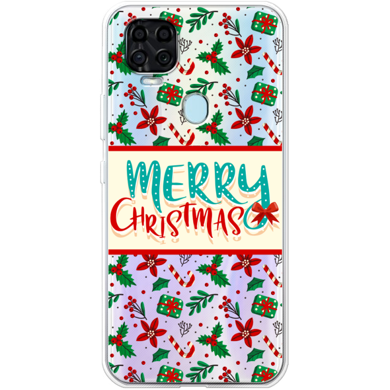 Прозрачный чехол BoxFace ZTE Blade V2020 Vintage Christmas Pattern