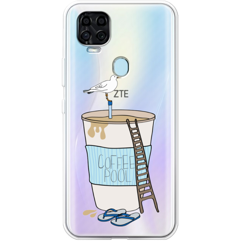 Прозрачный чехол BoxFace ZTE Blade V2020 Segull in Cofee Pool