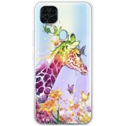 Прозрачный чехол BoxFace ZTE Blade V2020 Colorful Giraffe