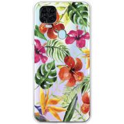 Прозрачный чехол BoxFace ZTE Blade V2020 Tropical Flowers