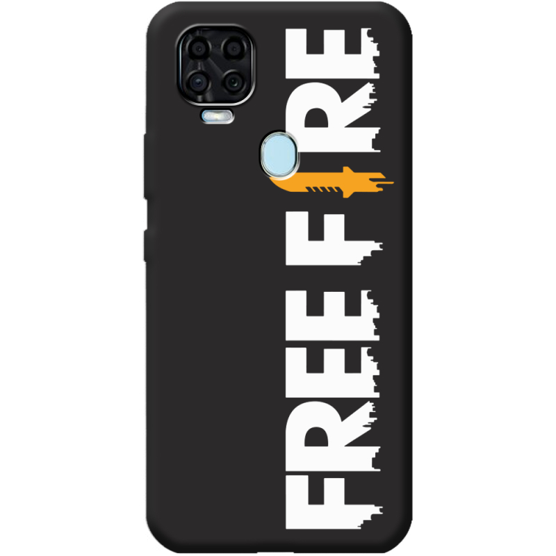 Черный чехол BoxFace ZTE Blade V2020 Free Fire White Logo