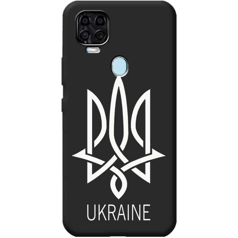 Черный чехол BoxFace ZTE Blade V2020 Тризуб монограмма ukraine