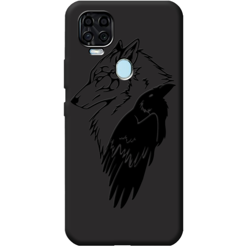 Черный чехол BoxFace ZTE Blade V2020 Wolf and Raven