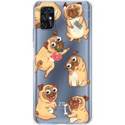 Прозрачный чехол BoxFace ZTE Blade V2020 Smart с 3D-глазками Pug