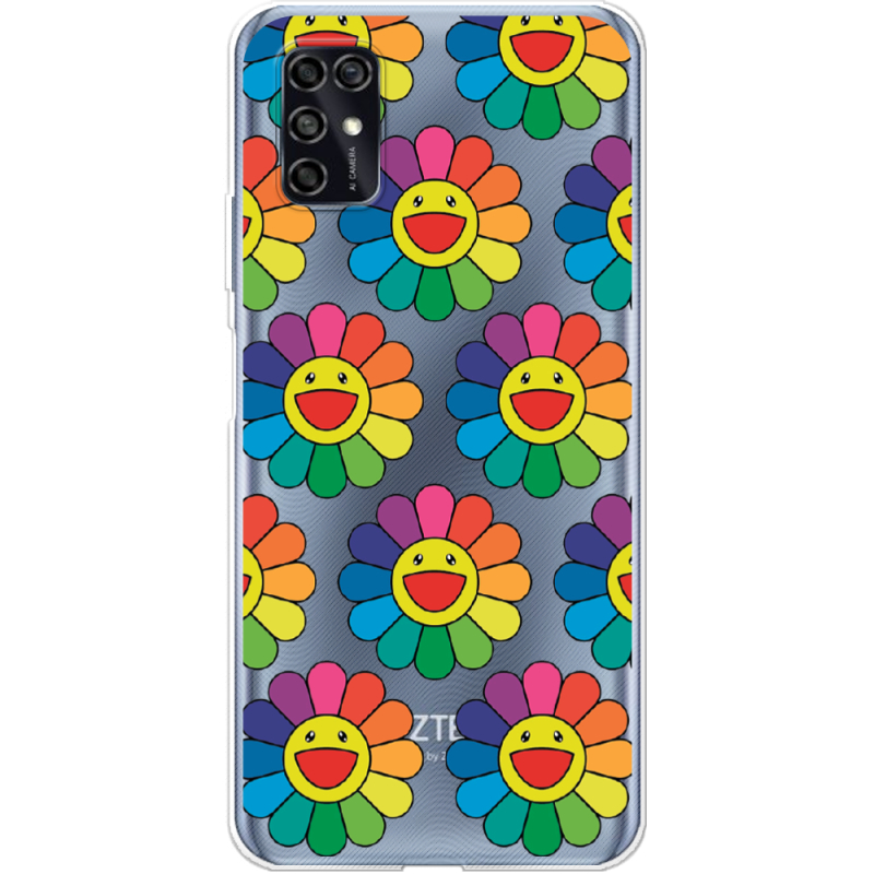 Прозрачный чехол BoxFace ZTE Blade V2020 Smart Hippie Flowers