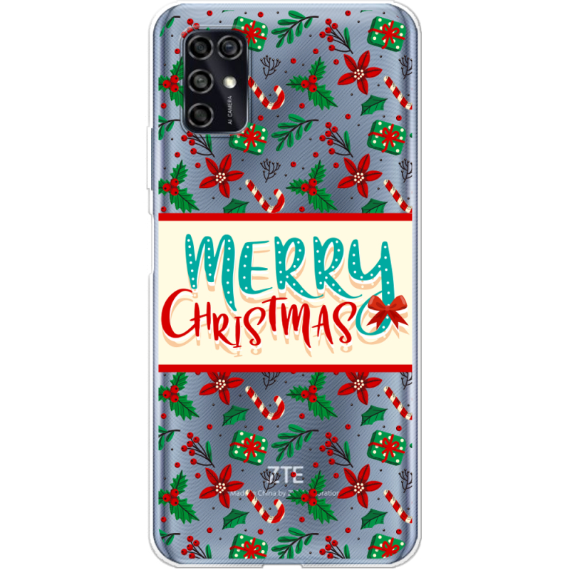 Прозрачный чехол BoxFace ZTE Blade V2020 Smart Vintage Christmas Pattern