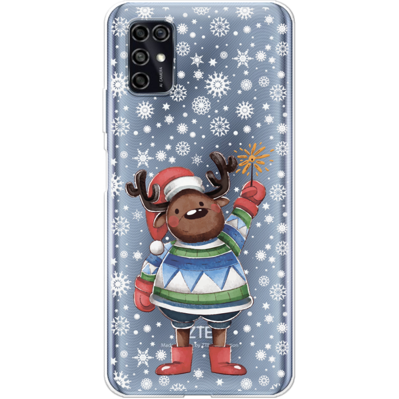 Прозрачный чехол BoxFace ZTE Blade V2020 Smart Christmas Deer with Snow