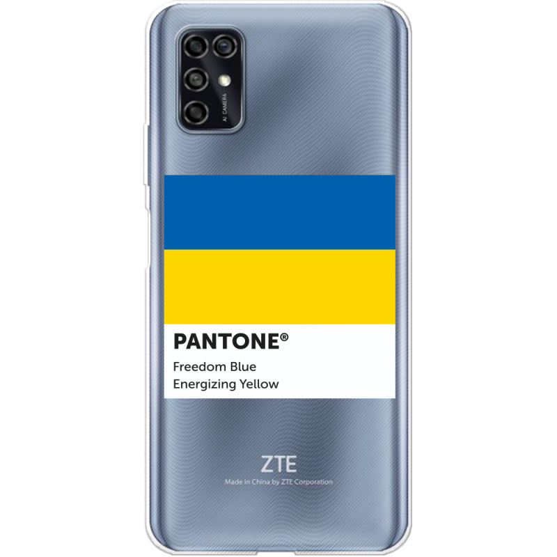 Прозрачный чехол BoxFace ZTE Blade V2020 Smart Pantone вільний синій