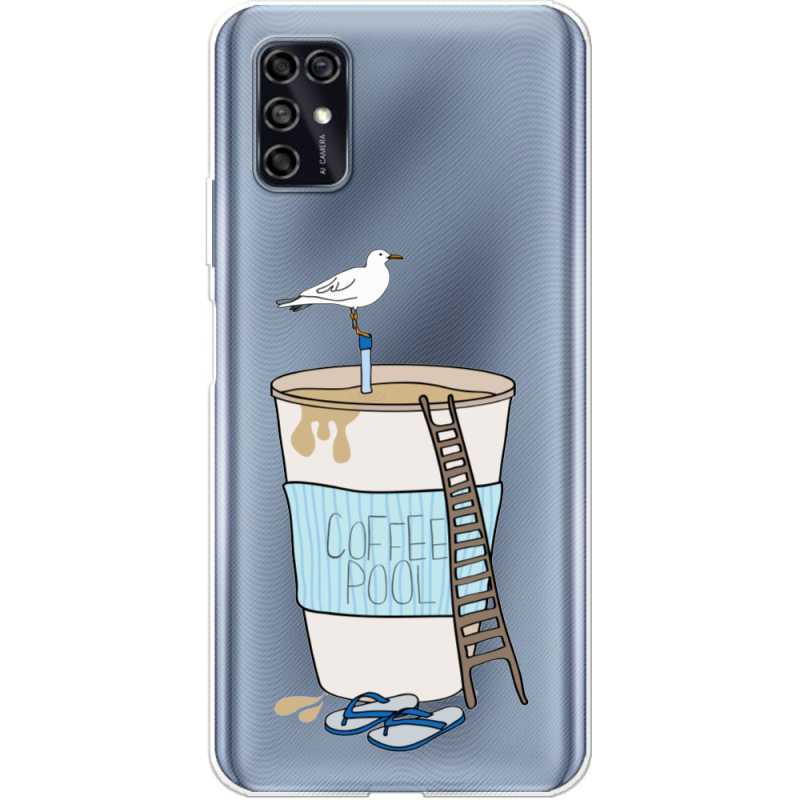 Прозрачный чехол BoxFace ZTE Blade V2020 Smart Segull in Cofee Pool